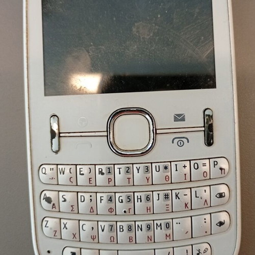 Nokia 201 μεταχειρισμένο, άσπρο Android τηλέφωνο με φορτιστή