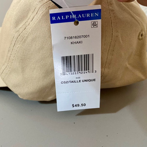 Polo Ralph Lauren beige hat, new