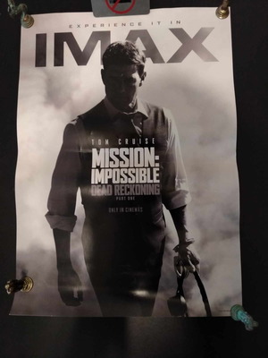 Mission Impossible Dead Reckoning poster like new with Tom Cruise