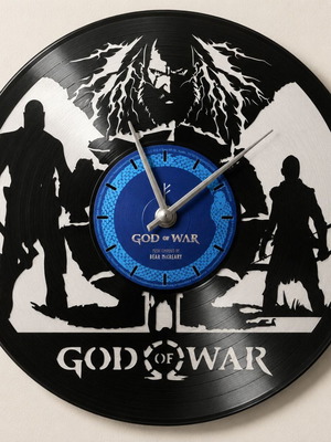 Wall Clock Vinyl Record 30cm color: black God of war Ragnarok