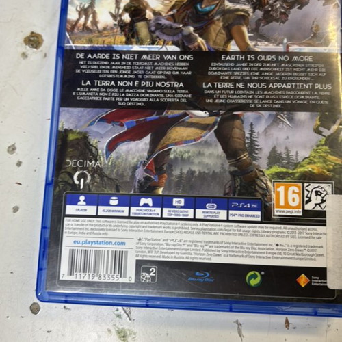 Horizon Zero Dawn PS4 used adventure game