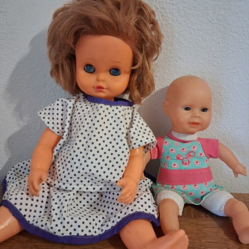 Vintage dolls used, set of two