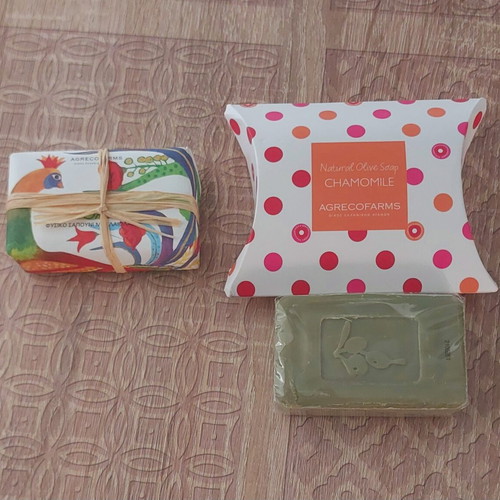 AgrecoFarms Olive Oil Soaps Set of 2 Chamomile and Traditional new