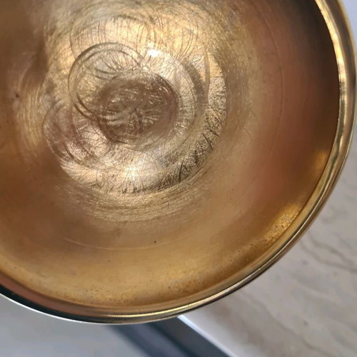 Candlestick used, gold plated BK