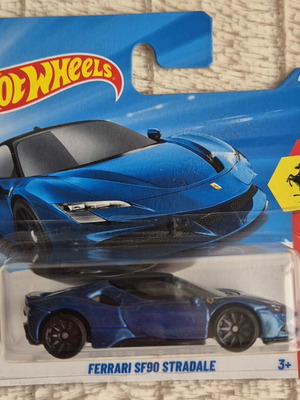 Ferrari SF90 Stradale blue, new Hot Wheels car