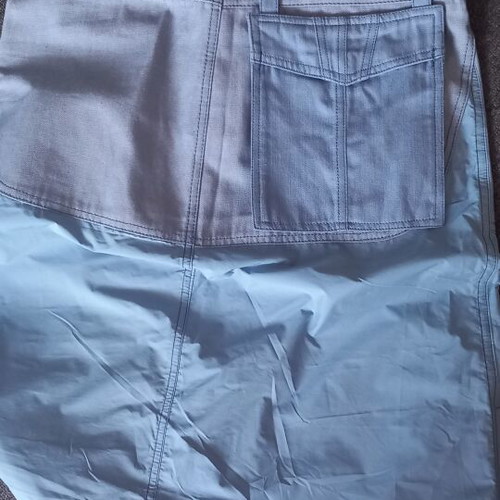 Long skirt with denim effect