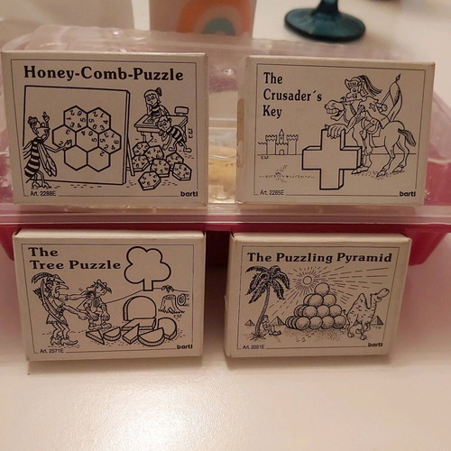 Wooden puzzles new, pack of 4 board games