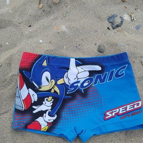 Sonic boys' boxer swimsuit like new, colorful, age 6