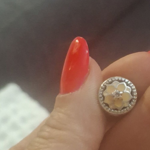 Pandora Blooming Magnolia Flower Charm like new with zircon stones