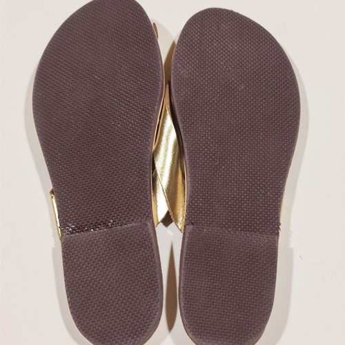 Leather sandals new, size 40, gold color