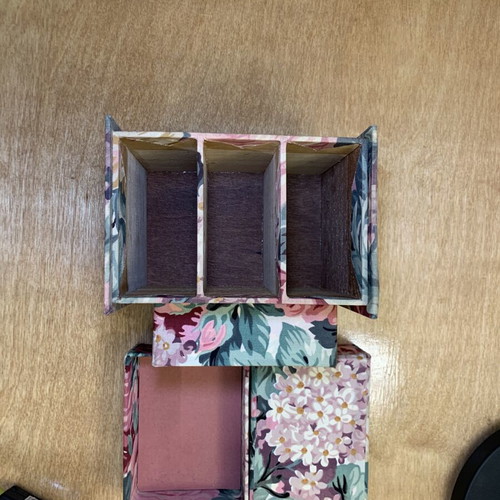Fabric Jewelry Drawer used, height 16.5cm width 11.5cm length 14cm