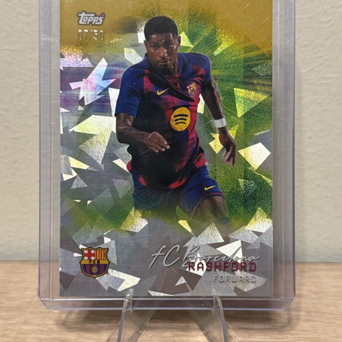 Topps Barcelona Team Set Marcus Rashford Cracked Ice new