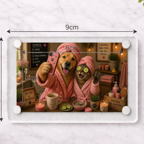 Acrylic fridge magnet Spa Day Besties new
