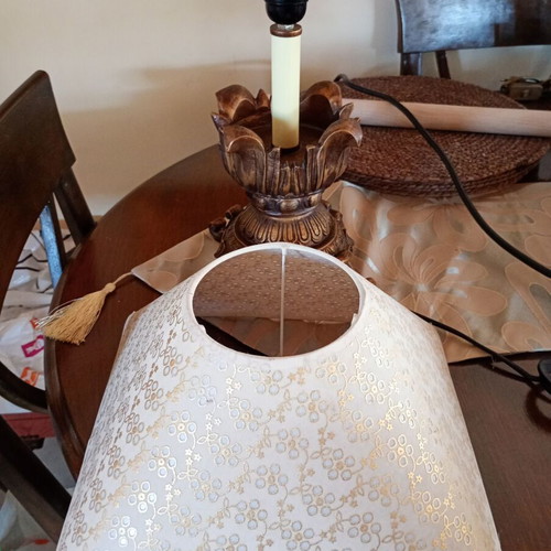 Porcelain table lamp like new, height 0.44m