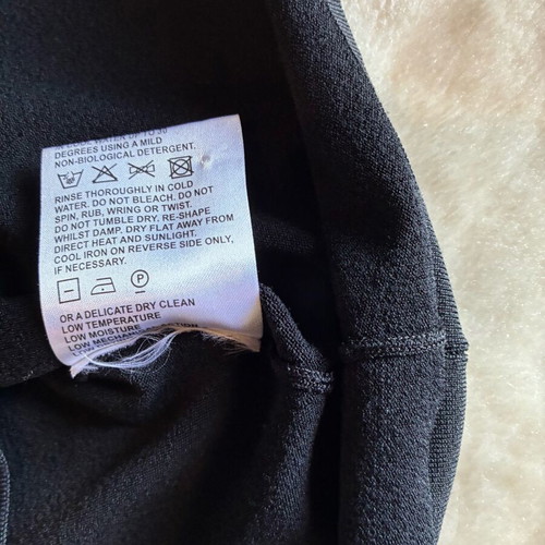 Karen Millen satin blouse like new, black with silver cufflinks
