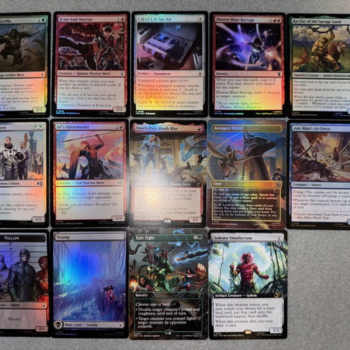 Magic The Gathering Marvel Super Heroes cards new, set of 14