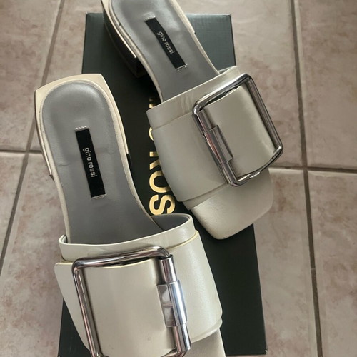 Gino Rossi leather slippers used, size 36, white
