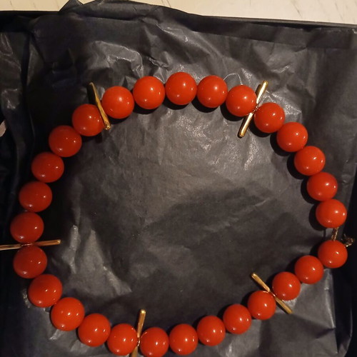 Classic red necklace AM by Agapi new