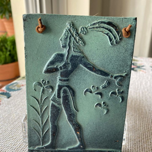 Vintage souvenir used from Crete featuring Prince of Knossos