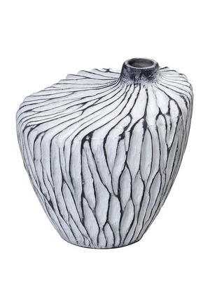 Decorative ceramic vase white/black new