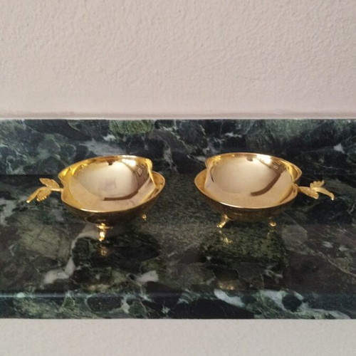 Vintage gold plated decorative bowls set 24K