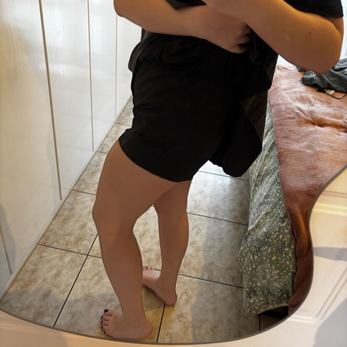 Zara black faux leather skort like new, size S