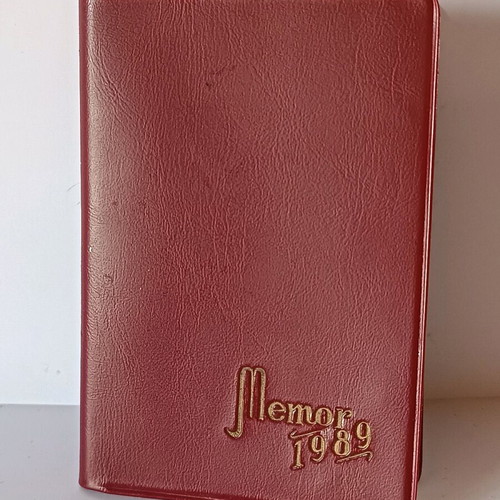 Diary 1989 used with leatherette cover