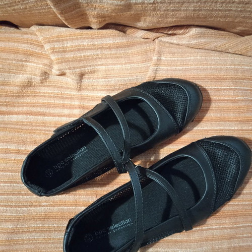 BPC Bonprix Collection Black Mesh Ballerina Shoes like new, size 40