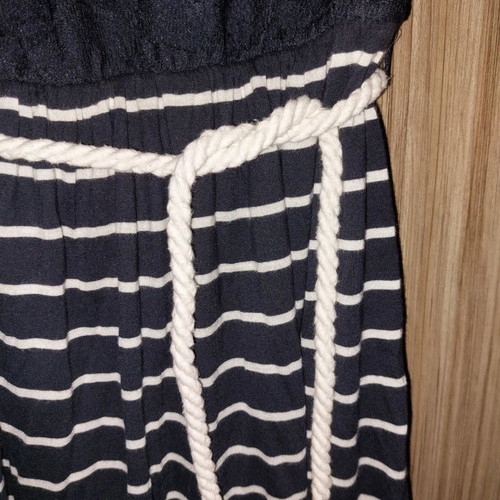 Nautical summer dress used, blue, size M