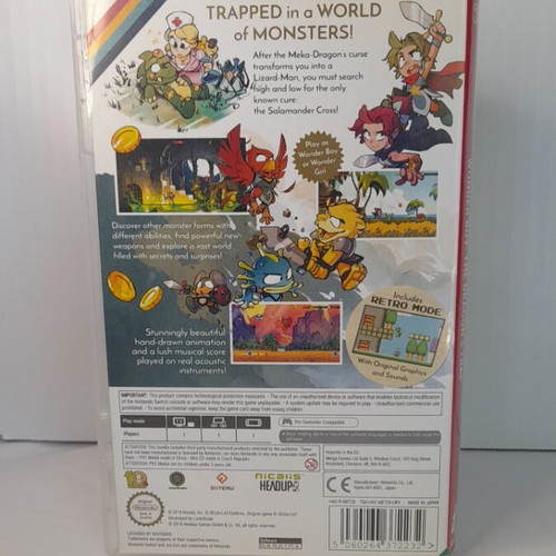 WonderBoy The Dragon's Trap Switch like new, English version, complete