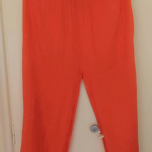 Celestino blouse and long zip-culottes set like new, orange
