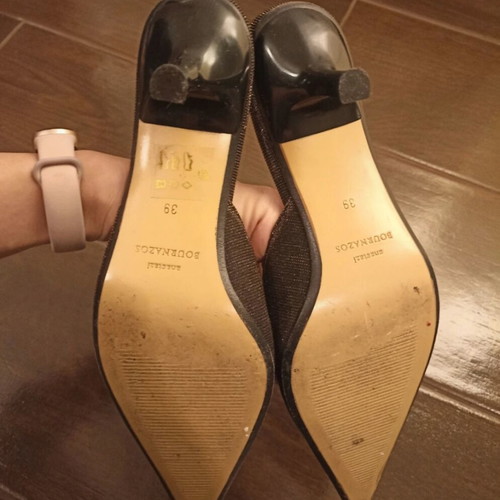 Anastazi Bournazos black and gold mule pumps like new, size 39