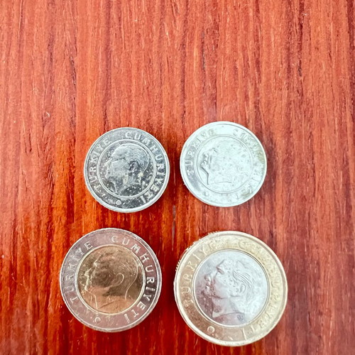 Turkish lira coins like new, set of four 2009-2010