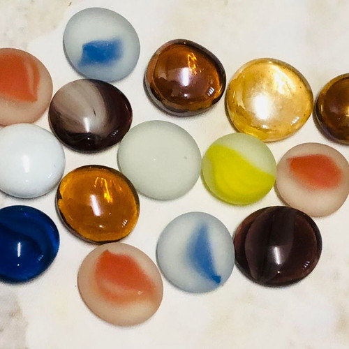 Pack of 15 multicolored cabochon cut stones new