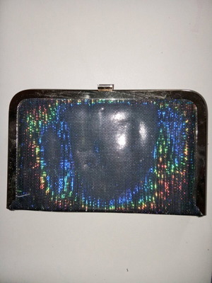 Titan holographic shoulder bag new multicolor silver