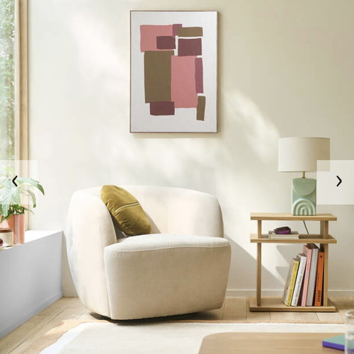 La Redoute armchair with swivel base, like new, beige