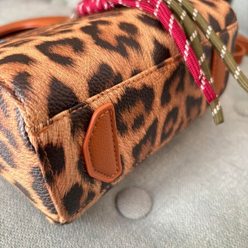Leopard Print Handbag new with detachable strap and bear charm