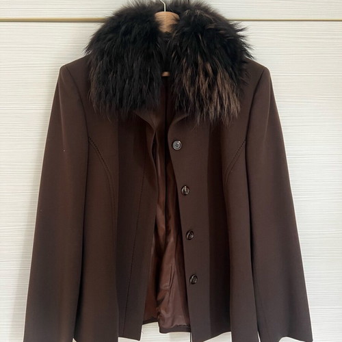 Seventy fur jacket brown size Small new