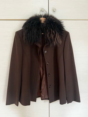 Seventy fur jacket brown size Small new