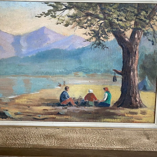 Saltas 1965 oil painting used on plywood