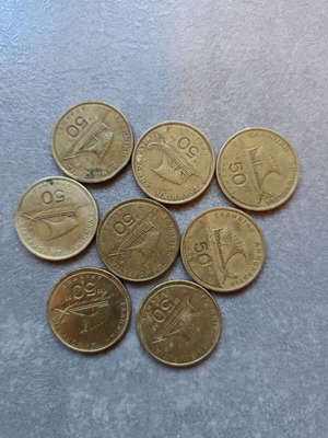 50 drachma coins used