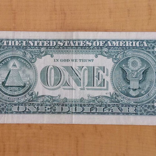 United States 1 dollar bill used, series 2006