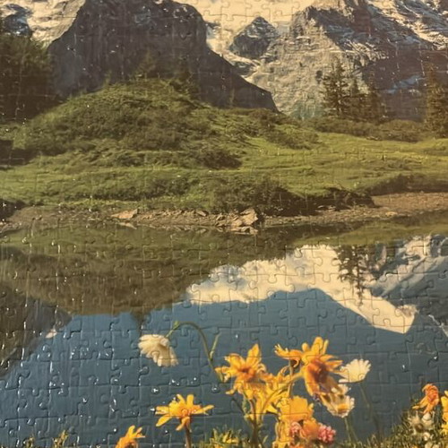 Puzzle board Alps like new, complete