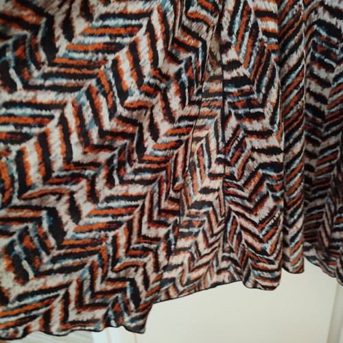 Zoya Apparel maxi dress like new, black and multicolor chevron print