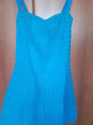 Blue electric cut dress like new