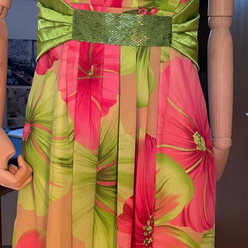 Cocktail dress Carlo Pignatelli new, strapless floral, size 46