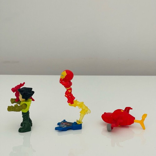 Kinder Joy Marvel Iron Man Funko new with dragon tamer and airplane vehicle