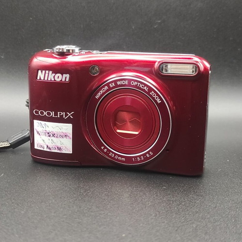 Nikon Coolpix L28 Red 20MP digital camera used