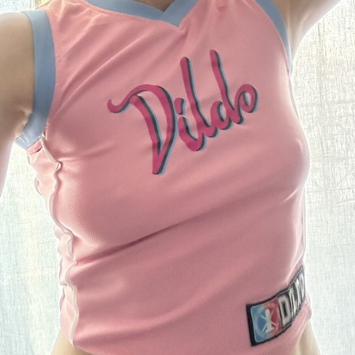 Y2K Pink Sports Top with Front Logo like new