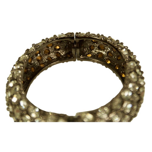 Kenneth Jay Lane women's crystal rhinestone bracelet used, silver